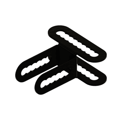 Multi Slot Bracket with 1/4" Adjustment - Black