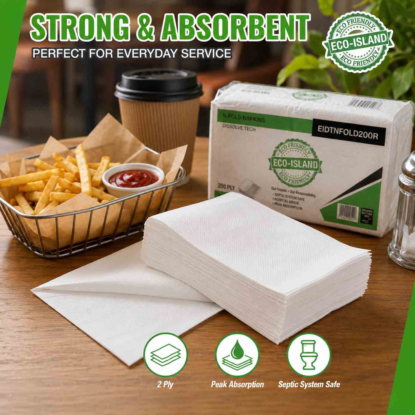 N-Fold Napkins Eco-Island 2ply 1/12/200