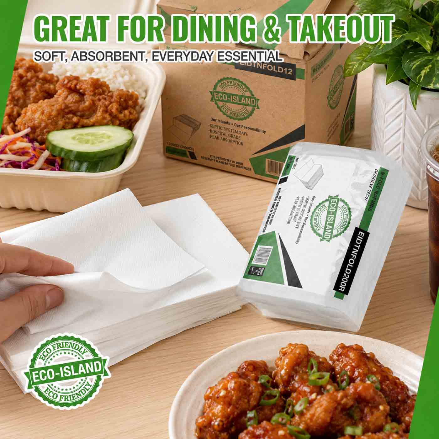 N-Fold Napkins Eco-Island 2ply 1/12/200