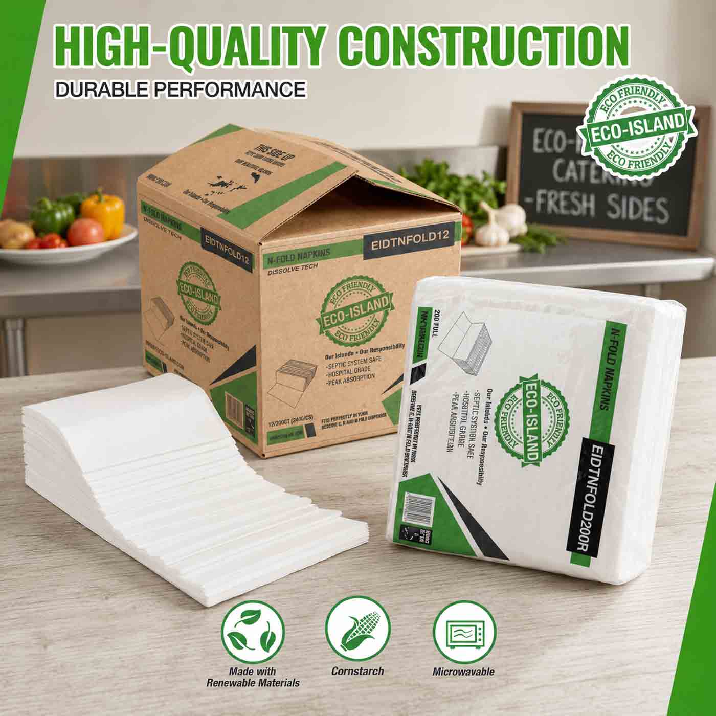 N-Fold Napkins Eco-Island 2ply 1/12/200