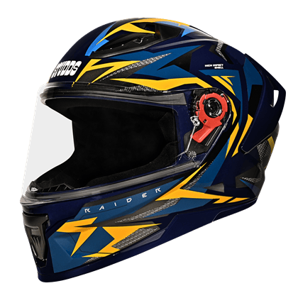 STUDDS RAIDER SUPER WITH SPOILER D1 BLUE N5 YELLOW C/V (L)
