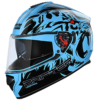 STUDDS DRIFTER D2 BLUE N9 BLACK D/V (L) WITH SPOILER