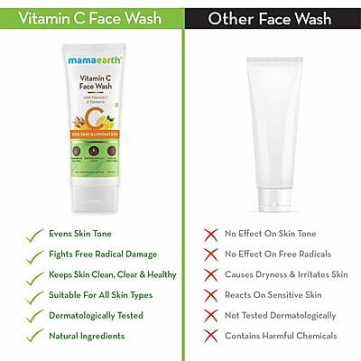 Vitamin C Foaming Face Wash with Vitamin C and Turmeric for Skin Illumination - 100ml