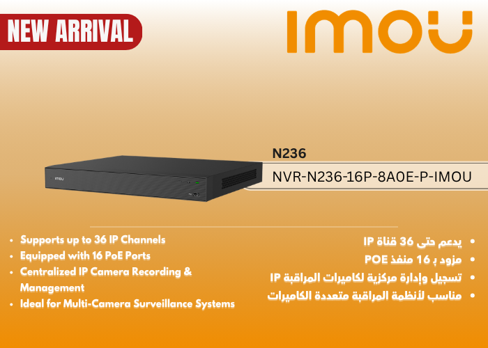 N236-16P 36ch 16-PoE Port IP NVR
