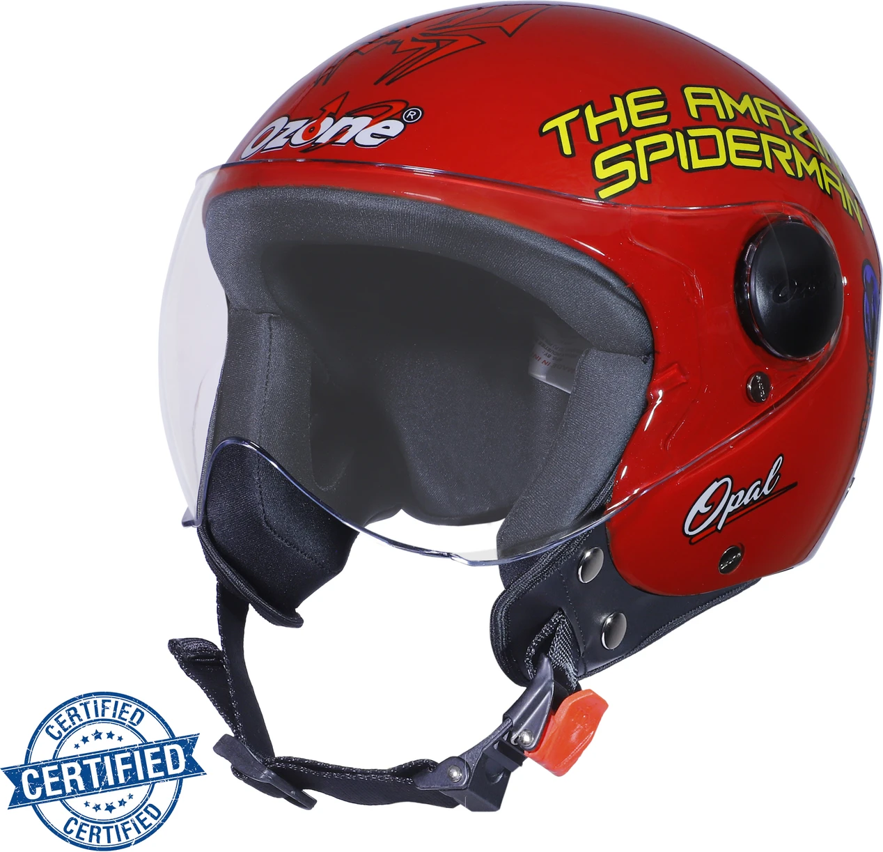 OZONE OPAL SPIDERMAN MATT RED C/V (520 MM)-KIDS HELMET
