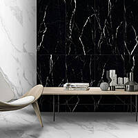 gresie PORTELANATA, MUSE NERO MARQUINA SAT 60X120, mp/cutie 1.44