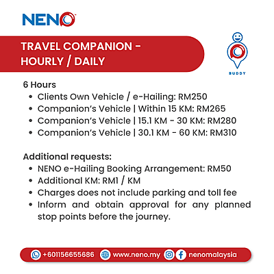 NENO Travel Companion (Hourly/Daily)
