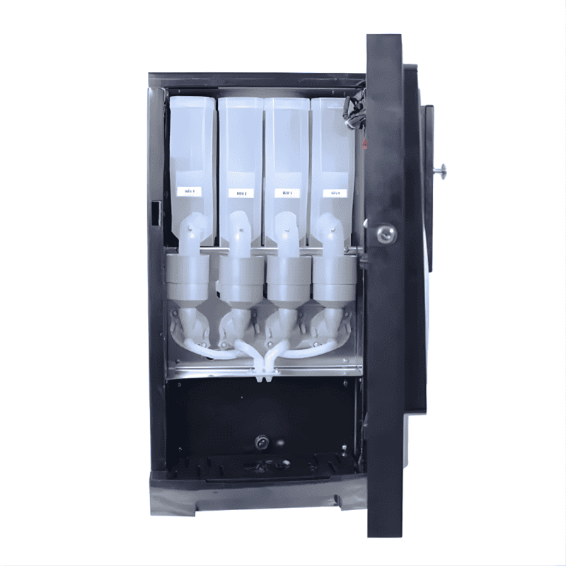 Compact Atlantis Neo 4 lane coffee and tea machine in a professional setting.