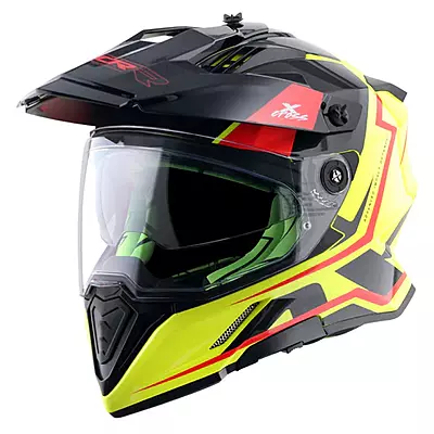 AXOR X-CROSS DUAL VISOR FLAGSTAFF NEON YELLOW BLACK C/V 610 MM