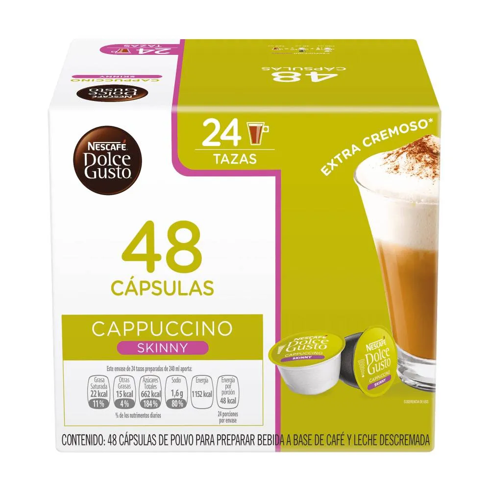NESCAFE DOLCE GUSTO CAPSULAS DE CAFE CAPUCCINO 48 PZAS