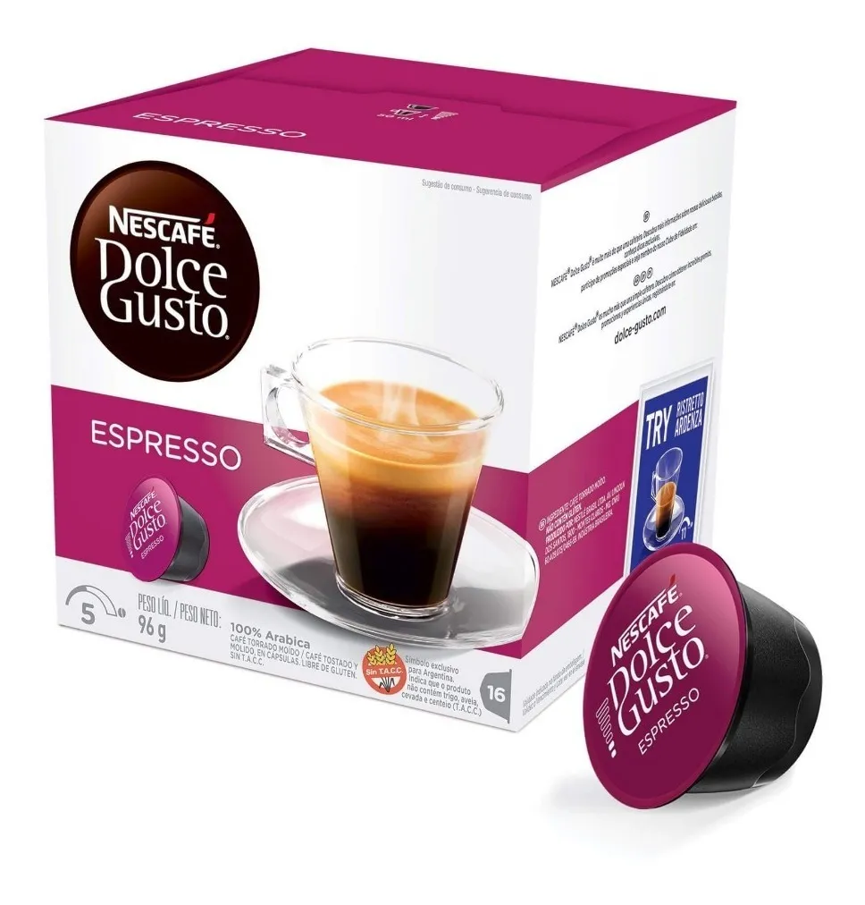 NESCAFE DOLCE GUSTO CAPSULAS DE CAFE ESPRESSO 16 PZAS