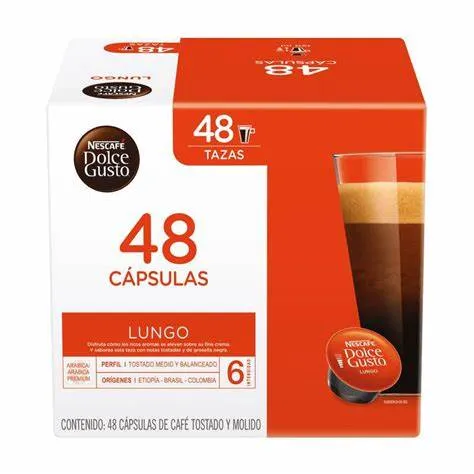 NESCAFE DOLCE GUSTO CAPSULAS DE CAFE LUNGO 48 PZAS