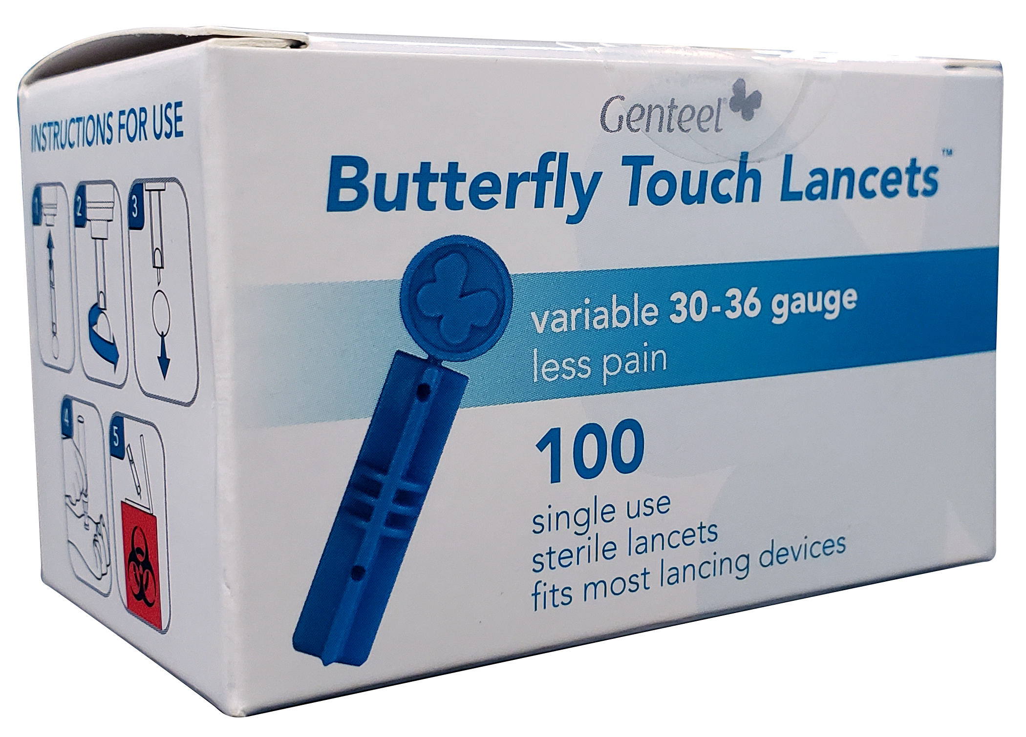 Genteel Butterfly Touch Lancets