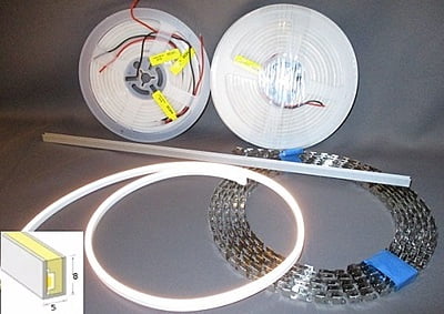 Neon-Flex 0508, 24VDC, 6 Watts/meter, 60LM/W, Dimmable, Cuts 50mm, Side Bend, Available length; 10/5/1 meter