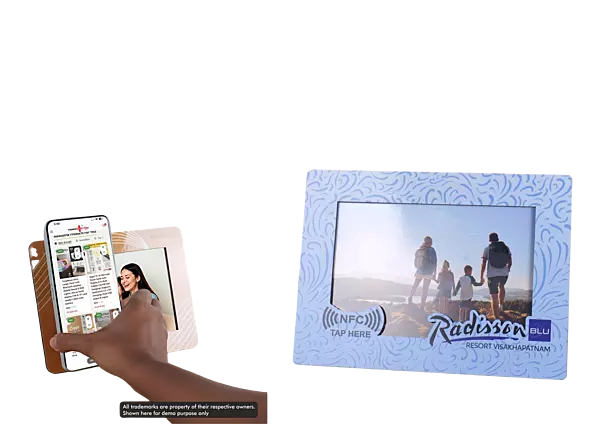 HORIZONTAL HIGH GLOSS PHOTO FRAME IN MDF WITH NFC TAG