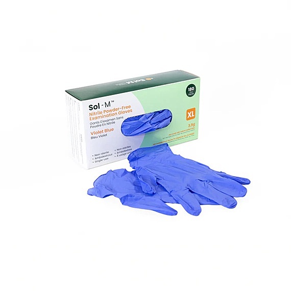 Sol-M® Nitrile Examination Gloves – 3.5 g, Violet Blue Sol-M® Nitrile Examination Gloves – 3.5 g, Violet Blue