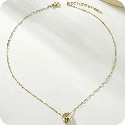 Roman Clock Necklace Gold