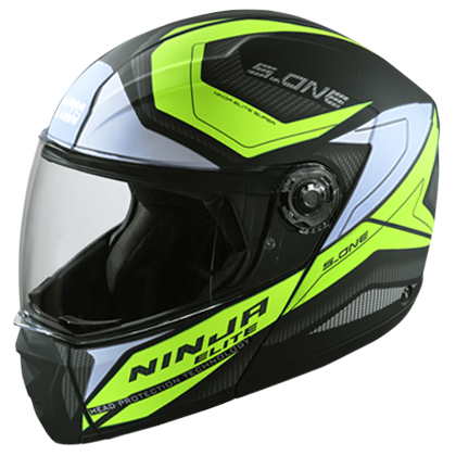 STUDDS NINJA ELITE SUPER D4 MATT BLACK N5 YELLOW C/V (L)