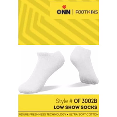 ONN Solid Low Cut Socks for Men style 3002B