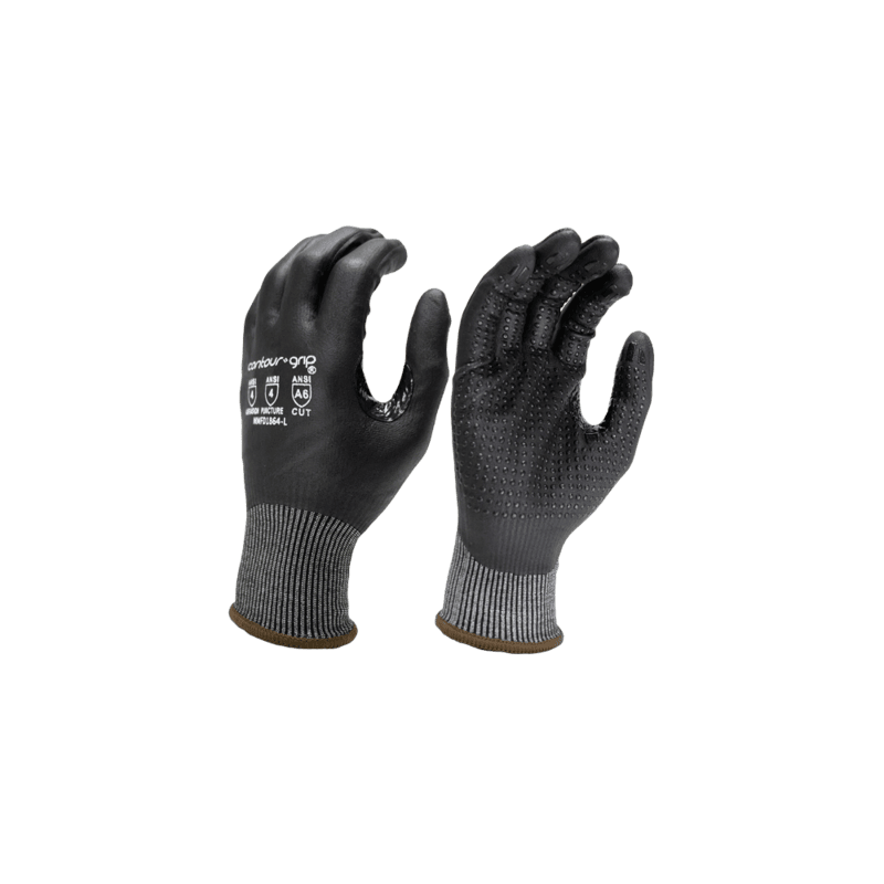 18G A6 Fully coated Nitrile Back with Palm dots