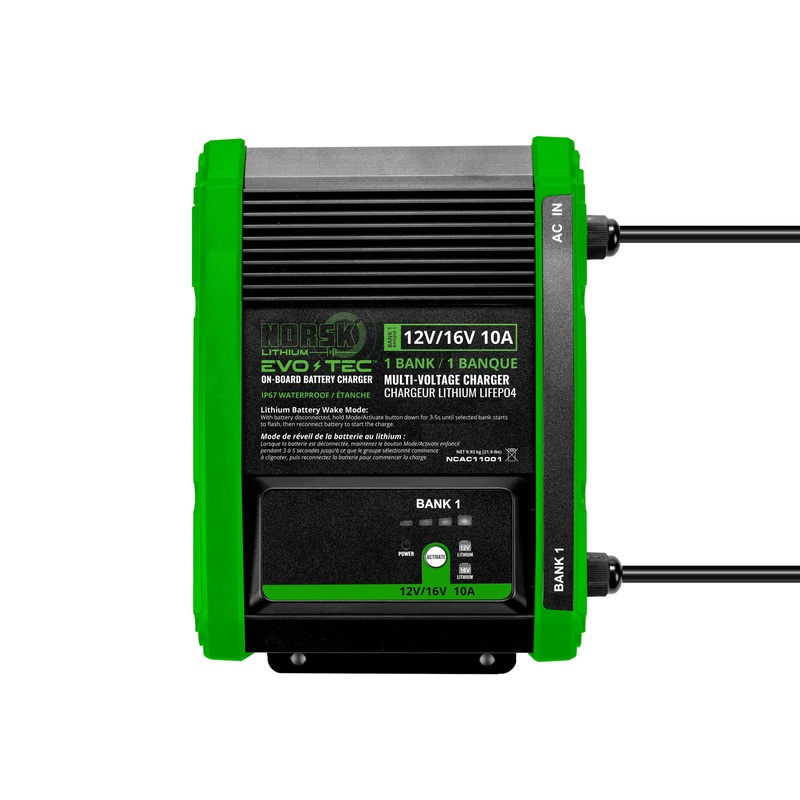 Norsk EVO-TEC 12V/16V 10A – 1 Bank Charger Norsk EVO-TEC 12V/16V 10A – 1 Bank Charger