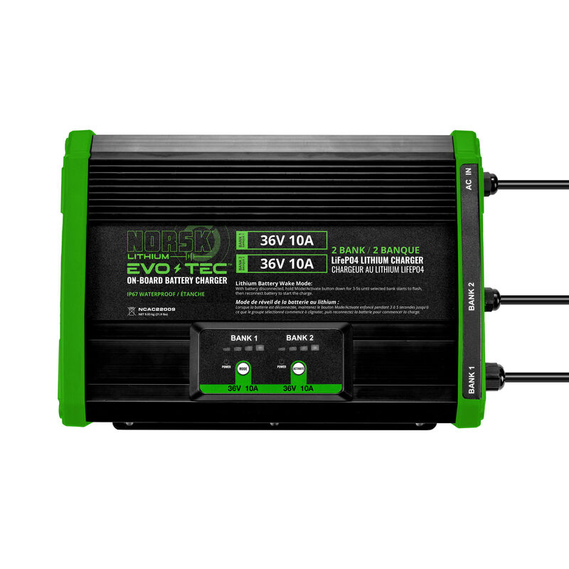 Norsk EVO-TEC 36V 10A – 2 Bank Charger