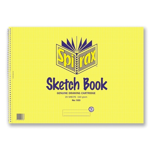 Spirax 533 Sketch Book Perforated A3 40 Sheets Side Opening