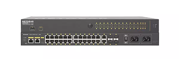 NS26-480+ | Preconfigured for Q-Sys a 26-Port Netgear Switch NS26-480+ | Preconfigured for Q-Sys a 26-Port Netgear Switch