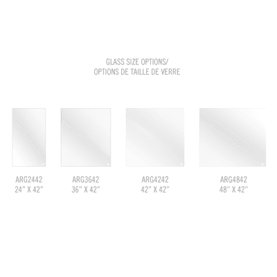 NUVO 1/4" thick Tempered Glass for Glass Aluminum Rail Kit NUVO 1/4" thick Tempered Glass for Glass Aluminum Rail Kit