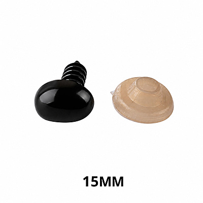 Nariz Plastica 15Mm Negra Pq*100 Paquete X 100 Unidades
