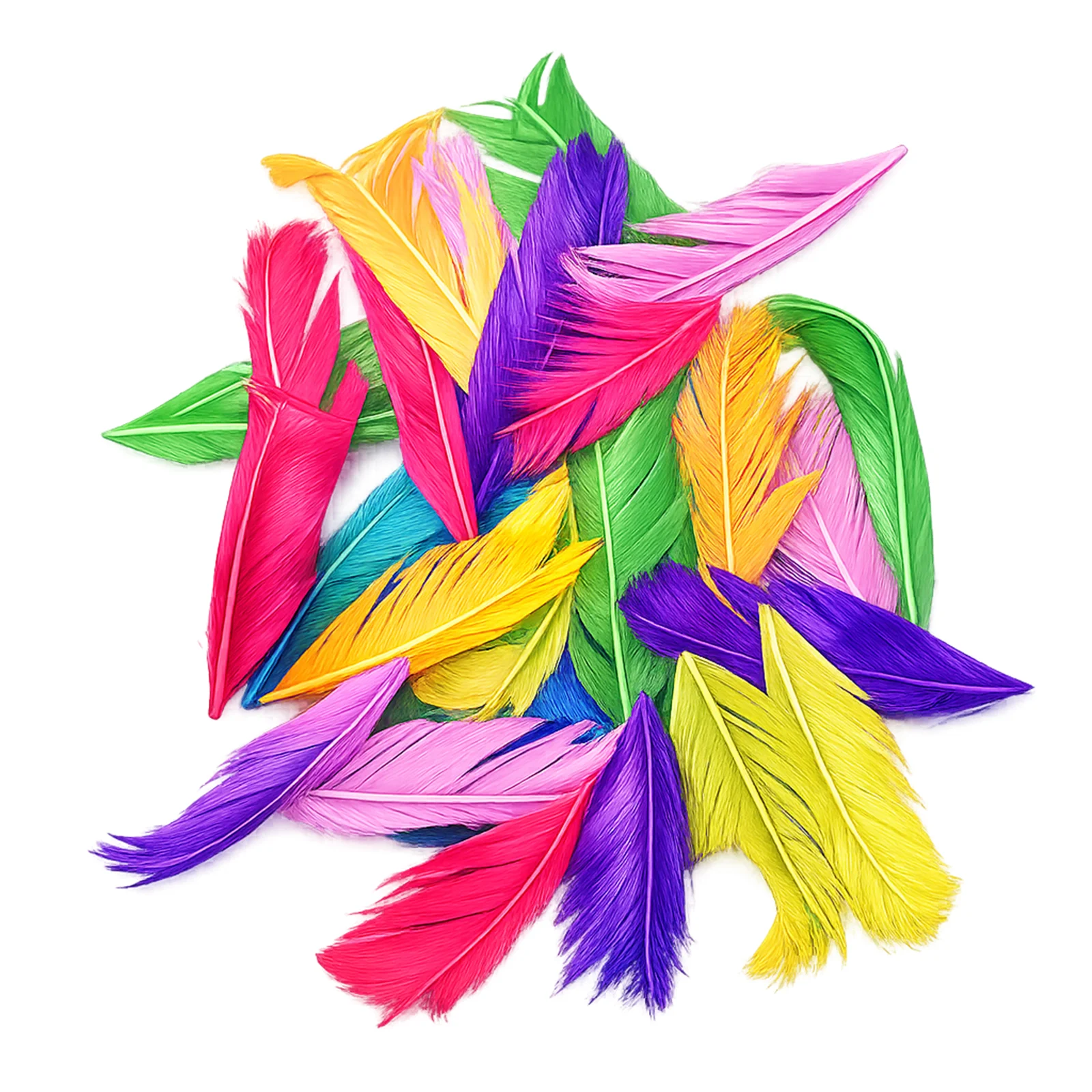Natural Dyed Craft Feathers 70 Pcs Multicolour 6–8 cm for DIY Crafts & Dream Catchers