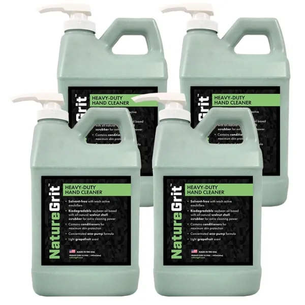 NatureGrit Verde Industrial Hand Cleaner - 1/2 Gallon Pump Top - Case of 4