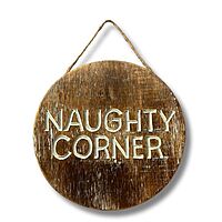 Hanging wooden plaque