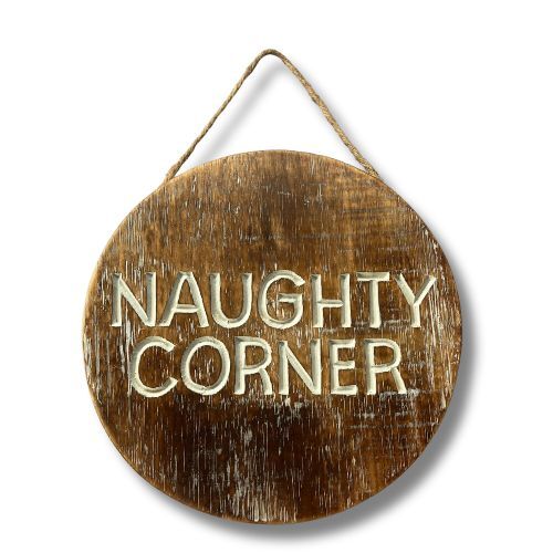 Hanging wooden plaque