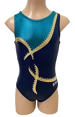 NAVY, GOLD, TEAL GREEN MYSTIQUE WITH RHINESTONES