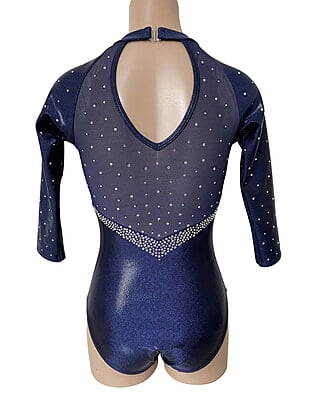 NAVY MYSTIQUE WITH MESH KEYHOLE BACK NAVY MYSTIQUE WITH MESH KEYHOLE BACK