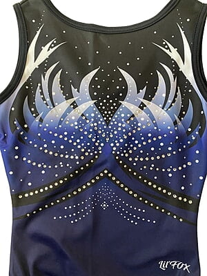 NAVY PHOENIX WITH CRYSTALS ON THE FRONT