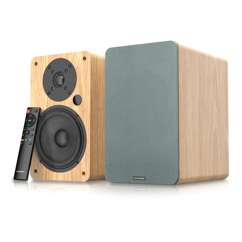 VULKKANO A5 ARC Active Bookshelf Speakers - Brown