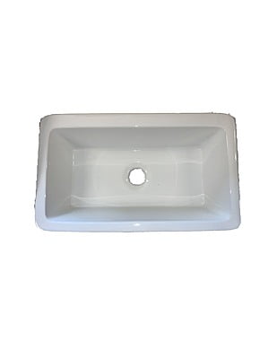 Large Single Bowl - White Apron #01 Large Single Bowl - White Apron #01