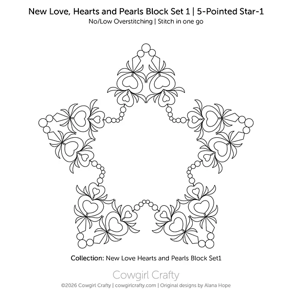 New Love, Hearts and Pearls Block Set 1 | 5-Pointed Star-1