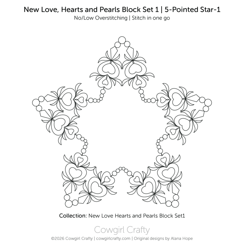 New Love, Hearts and Pearls Block Set 1 | 5-Pointed Star-1