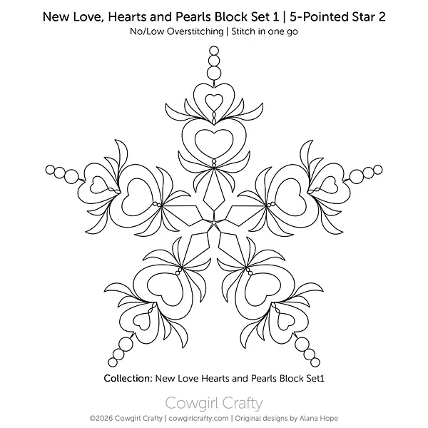 New Love, Hearts and Pearls Block Set 1 | 5-Pointed Star-2