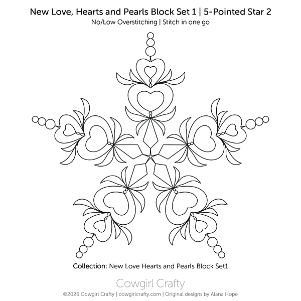 New Love, Hearts and Pearls Block Set 1 | 5-Pointed Star-2