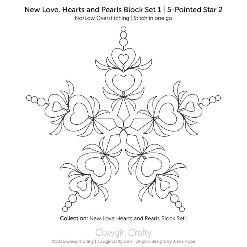 New Love, Hearts and Pearls Block Set 1 | 5-Pointed Star-2