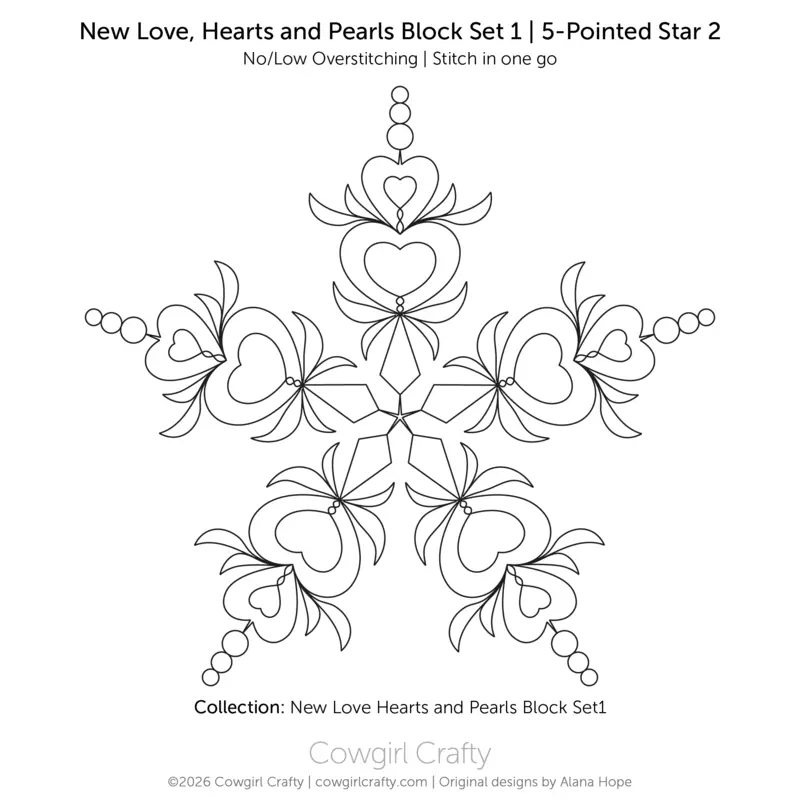 New Love, Hearts and Pearls Block Set 1 | 5-Pointed Star-2