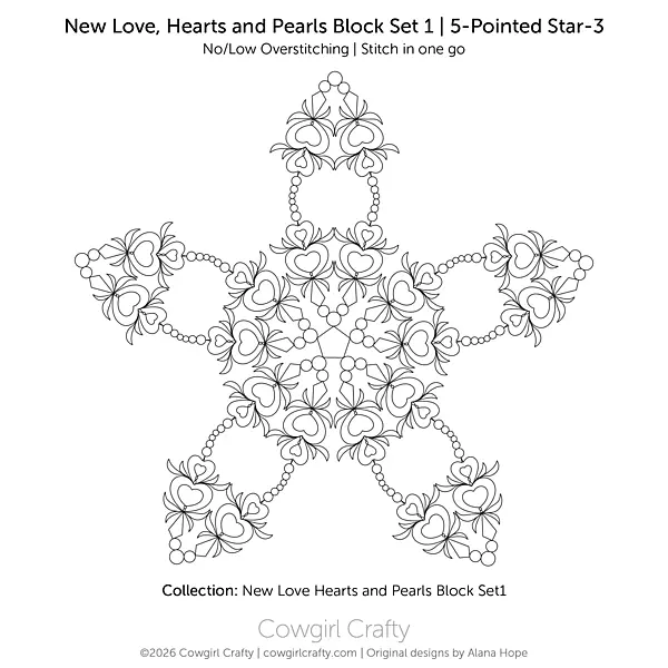 New Love, Hearts and Pearls Block Set 1 | 5-Pointed Star-3