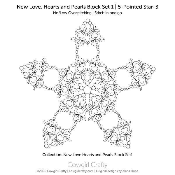 New Love, Hearts and Pearls Block Set 1 | 5-Pointed Star-3