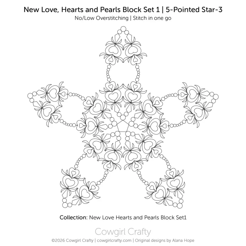New Love, Hearts and Pearls Block Set 1 | 5-Pointed Star-3