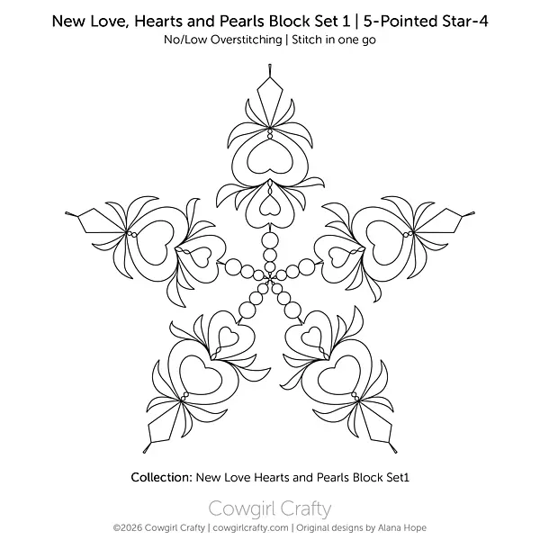 New Love, Hearts and Pearls Block Set 1 | 5-Pointed Star-4