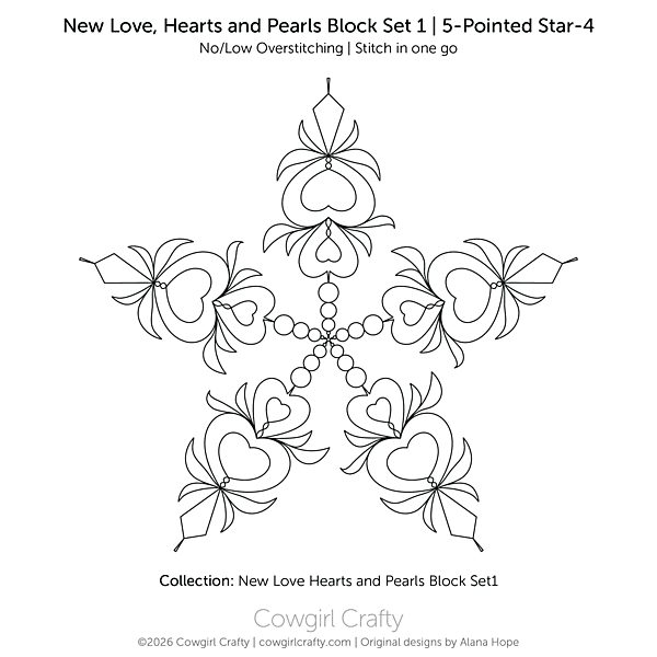 New Love, Hearts and Pearls Block Set 1 | 5-Pointed Star-4